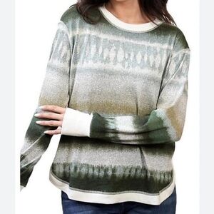 From Stitch Fix: NWOT Les Sherein Green and Cream Sweater